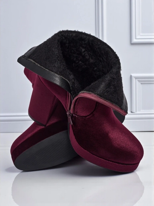 Ботильйони жіночі на підборах-стовпчику а-ля Велюр Miss