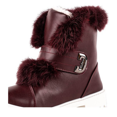 Wisconsin Burgundy Fur Snow Boots - Schuhe