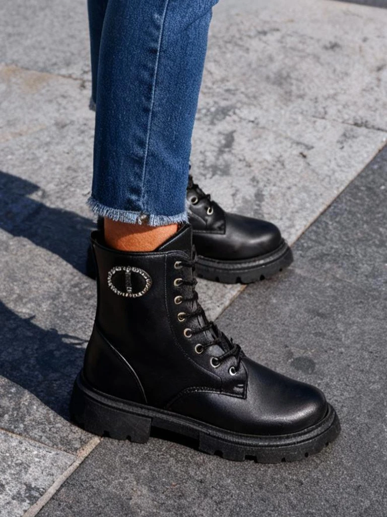 Royalfashion Eco-Leder Damen Knöchelstiefel Enoll