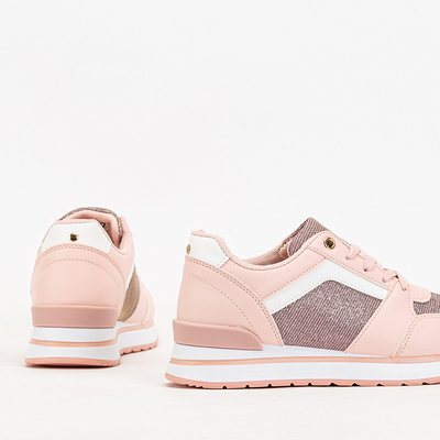 Рожеві жіночі кросівки з блискітками Berilan