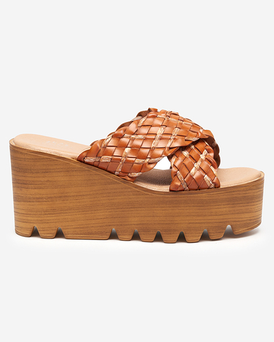Braune Balbanina-Keilhausschuhe für Damen - Schuhe