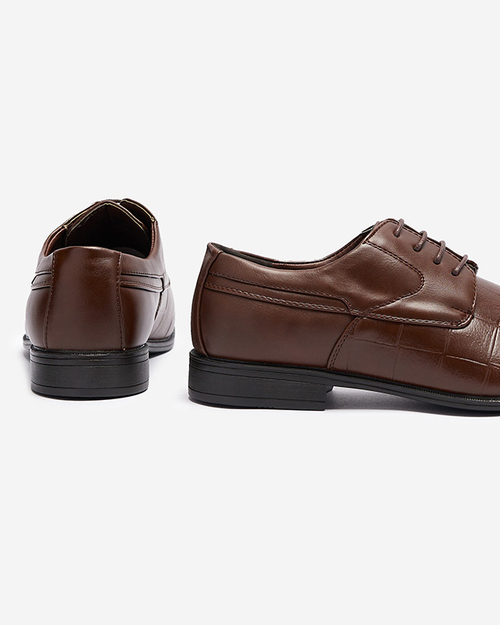 Коричневі елегантні чоловічі туфлі Elfobs - Взуття