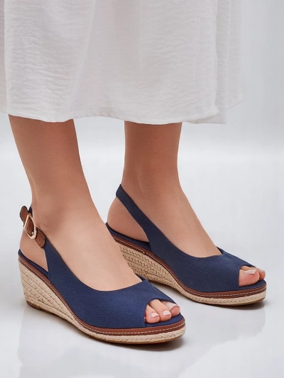 Royalfashion Damen Wedge Sandalen mit offenem Zehenbereich Tafenis