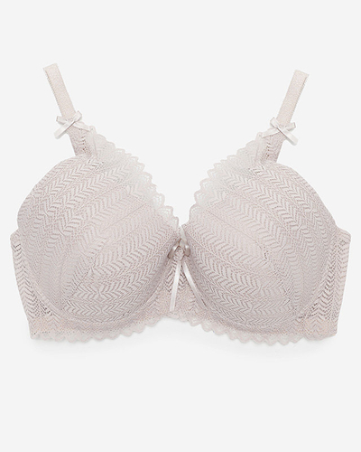 Beigefarbener Damen-Spitzen-BH - Unterwäsche