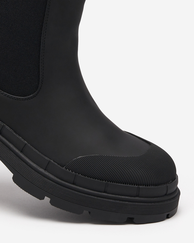 Schwarze matte hohe Damenstiefel Namrid- Footwear