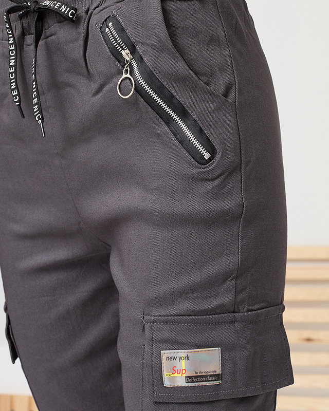 Warmed grey women's combat pants- Clothing