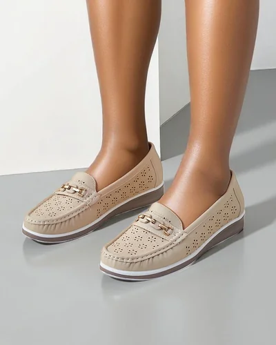 Royalfashion Damen perforierte Mokassins Cerro