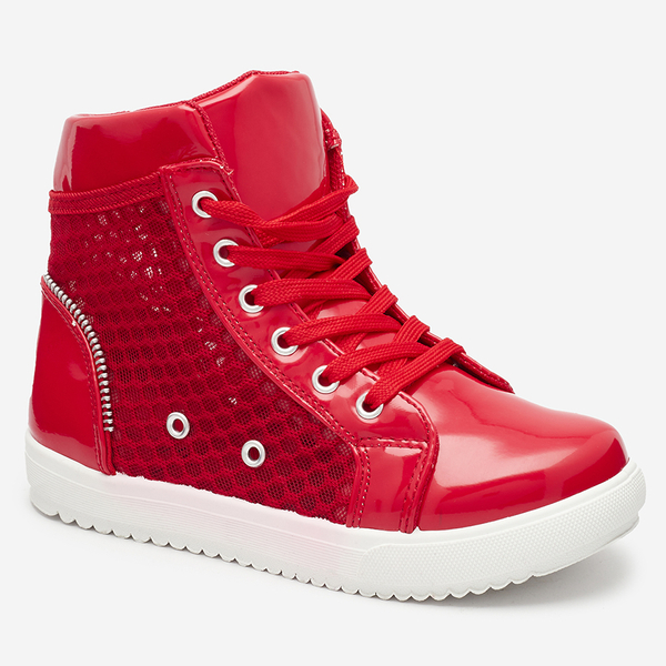 Rote High-Top-Sneakers für Mädchen Borris- Footwear