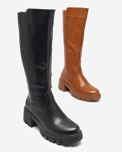 Braune Damenstiefel bis zur Wadenmitte Radisha - Footwear