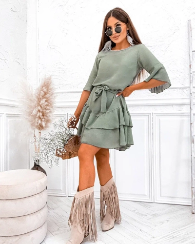 Royalfashion Leinen Damen Minikleid