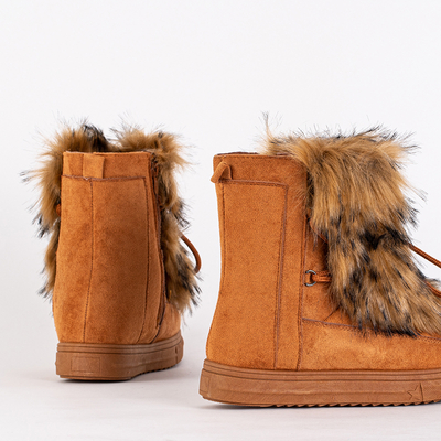 Kamelfell-Schneestiefel für Damen Cerika - Schuhe