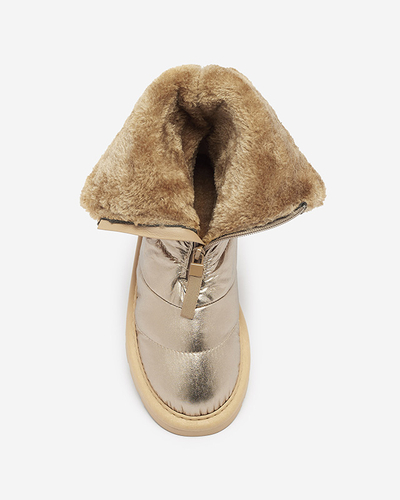 Rosa-goldene Damenschuhe a'la Schneestiefel Tirigga- Footwear