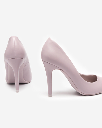 Жіночі туфлі з квадратним носиком в бузковому кольорі Vaseka