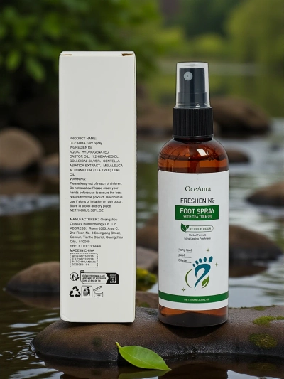 Освіжаючий спрей для ніг з олією чайного дерева