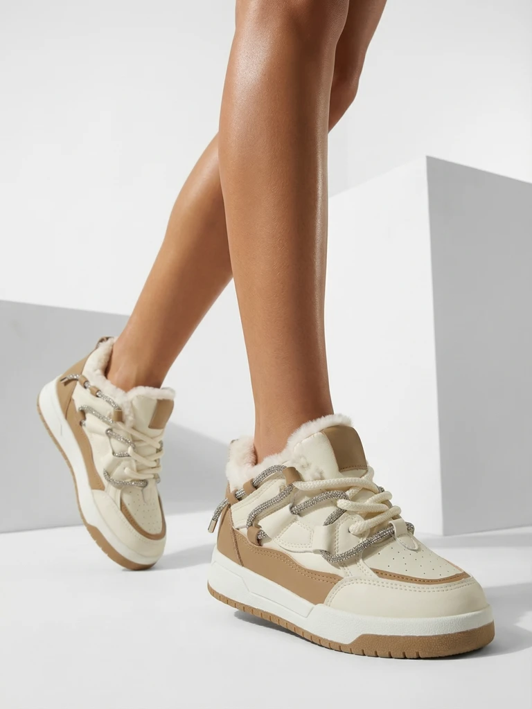 Sneakers Damen Aurora Beige Leder Bequem für den Alltag