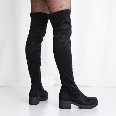 Чорні жіночі ботфорти Erwineta