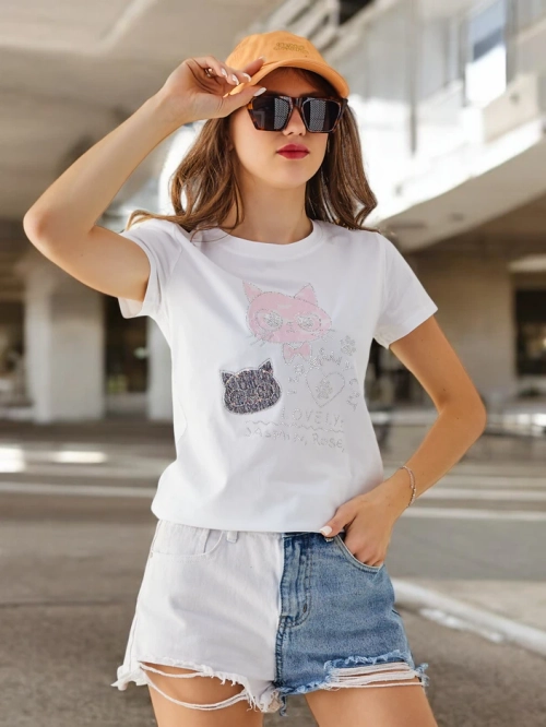 Royalfashion Жіноча бавовняна блуза