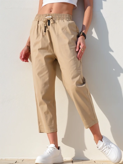 Royalfashion Einfache Damenstoffhosen 7/8