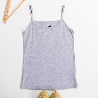 Graues Damenoberteil mit dünnen Trägern PLUS GRÖSSE - Kleidung