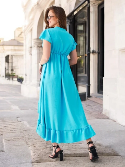Royalfashion Damen-Midikleid mit asymmetrischem Saum
