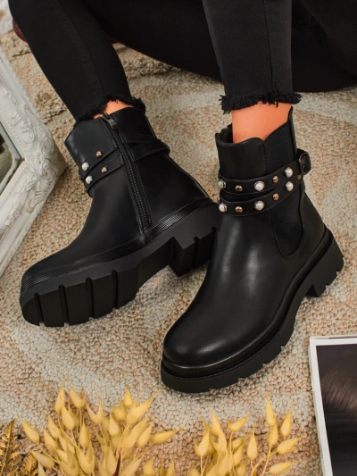 Höhere Damenstiefeletten aus Öko-Leder Pearl Mist