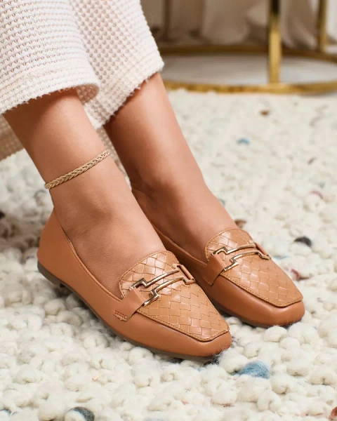 Royalfashion Camel Damen Mokassins Bulerol