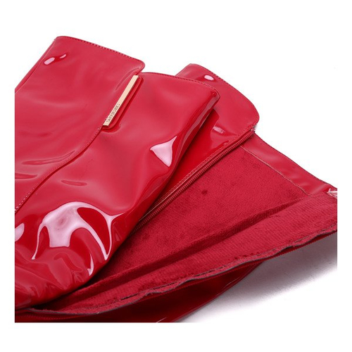 Czerwone, lakierowane kozaki Wild Thoughts- Obuwie