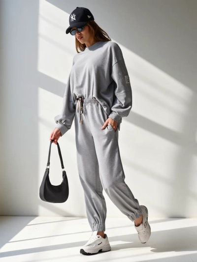 Royalfashion Damen Baumwollset mit Bündchen an den Beinen