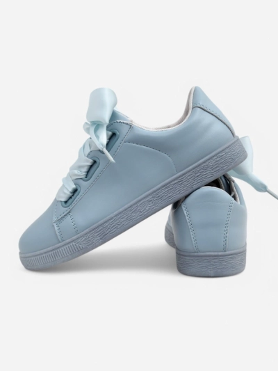 Royalfashion Damen Sneakers aus ökologischem Leder mit dekorativen Schnürsenkeln Etti
