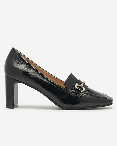 Lackierte Damen-Pumps im Mokassin-Stil in Schwarz Koccol- Footwear
