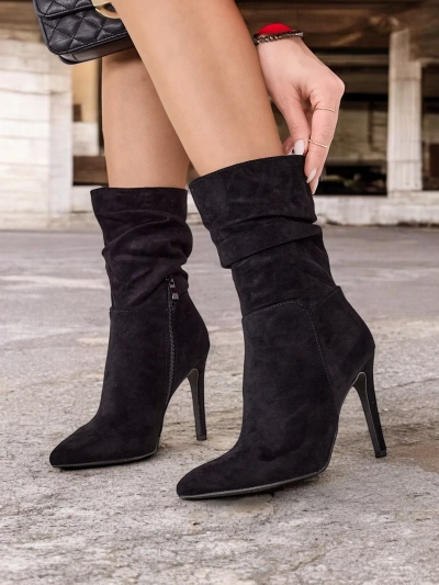 Royalfashion Damen High Heels Stiefeletten Ledio
