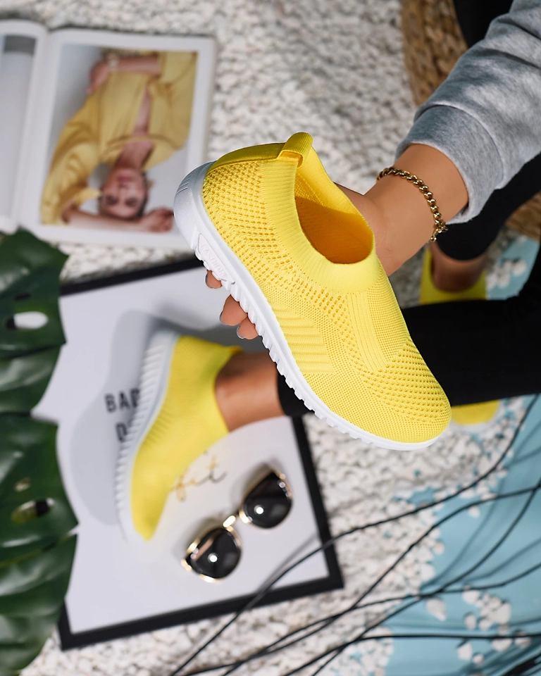 Gelbe Damen-Sportschuhe aus Stoff zum Hineinschlüpfen Gilissa - Footwear