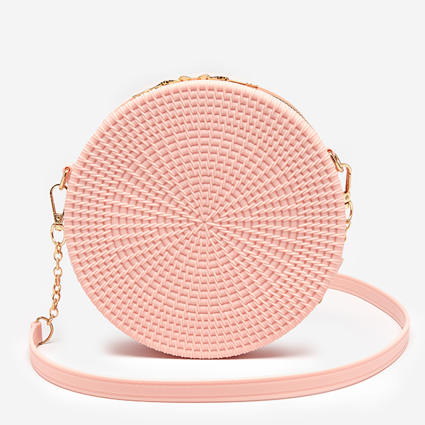 Hellrosa Damenhandtasche mit Prägung - Accessoires