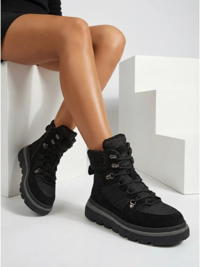 Damenstiefeletten Aurora Schwarz Leder Elegant für den Herbst