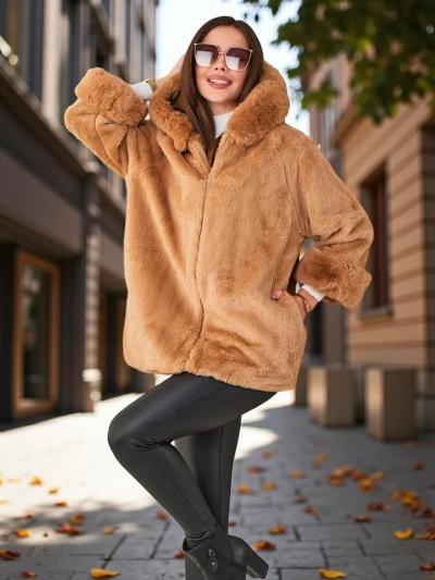 Royalfashion Damen Kunstpelzjacke