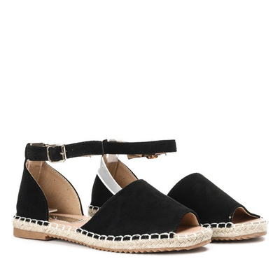 Schwarze Espadrilles mit Royal-Schnitt - Schuhe