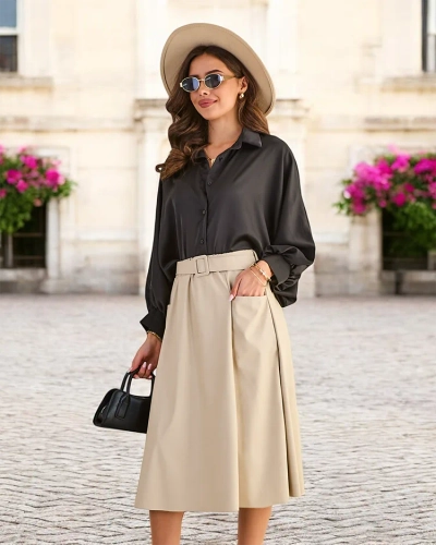 Royalfashion Damen Midi-Rock ÜBERGRÖßE
