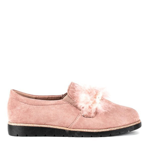 Рожеві туфлі з пером Страус - Взуття