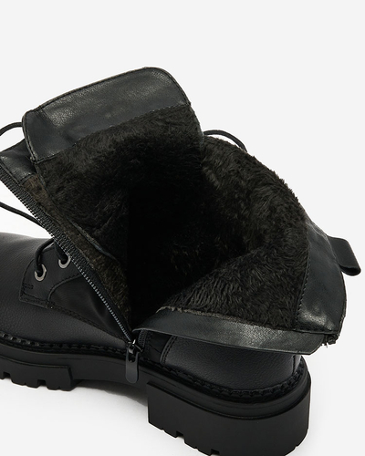 Royalfashion Damen Baggerstiefel in schwarz Muasers