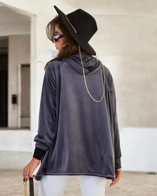 Жіночий світшот Royalfashion з капюшоном на блискавці