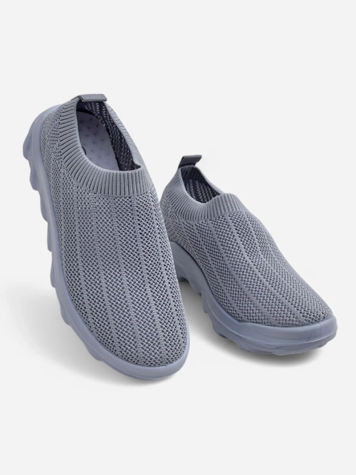 Жіночі снікерси голубино-сірі Silvana - зручне взуття сліпони для міста
