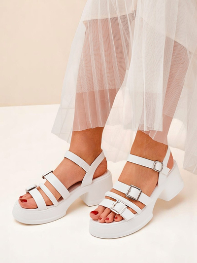 Royalfashion Damensandalen mit niedrigem Blockabsatz Otteze