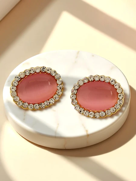 Royalfashion Clip-Ohrringe für Damen mit Kristall und Zirkonia