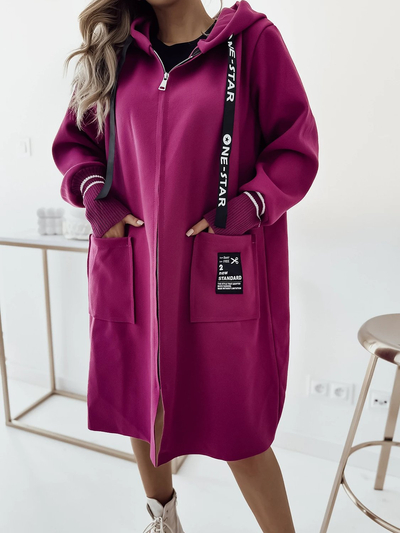 Royalfashion Knielange Damenmanteljacke in lila