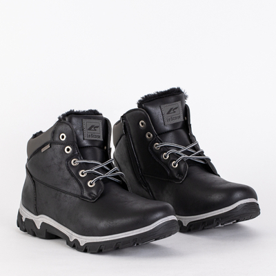 Schwarze Herren Winterstiefel von Omitsok - Schuhe