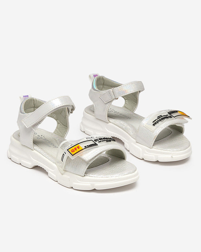 Silber glänzende Sandalen für Mädchen Lorij - Schuhe