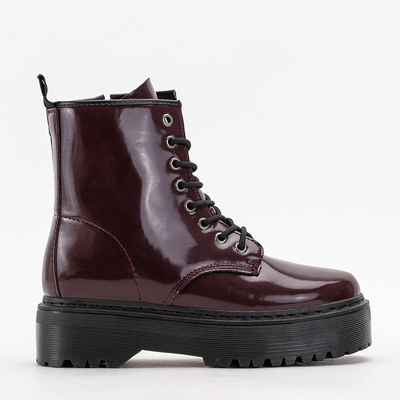 Burgunderrot lackierte Beretta Stiefel - Schuhe