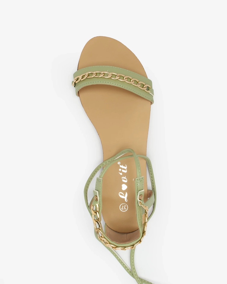 Royalfashion Mint Damen Elvierena Schnürsandalen