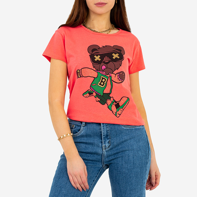 Damen-T-Shirt mit Korallen-Print - Kleidung