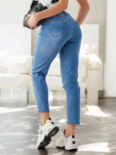 Royalfashion Damen Baumwoll-Mom-Jeans